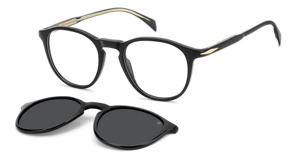 David Beckham DB1018 Eyeglasses - BK STRGRN - view 3
